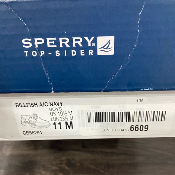 Like New (Worn Once) Navy Sperry Billfish Boys/Kids Leather Shoes Sneakers Sz 11 - Picture 6 of 6